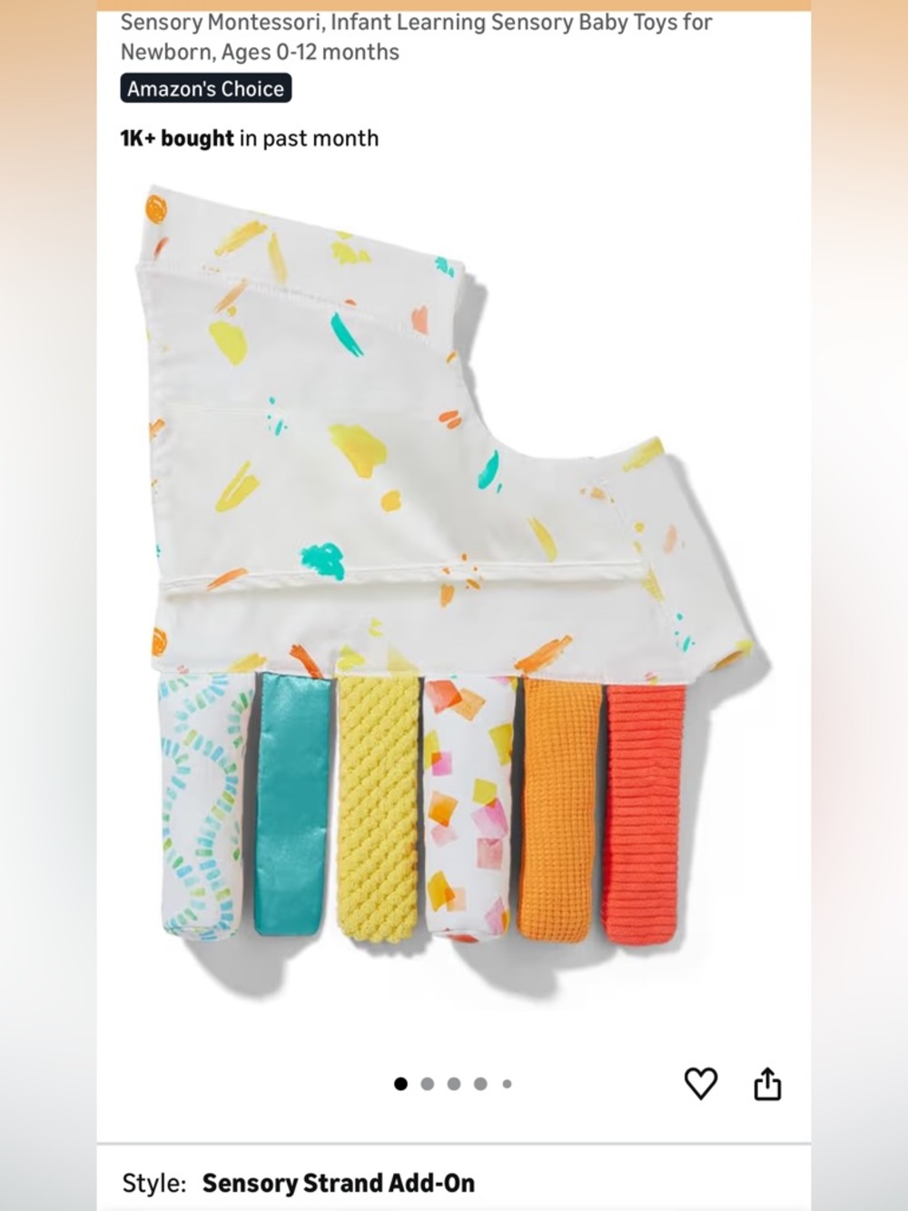 Sensory Play Gym w/ Colorful Activity Pads & Natrl Wood Arch Sensory Add on - Picture 2 of 2